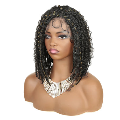 Alibaby 12inch Synthetic Knotless Box Braided Wigs for Women Premium Braided Lace Front Wigs with Baby Hair Natural Looking