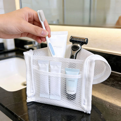 Standing Mesh Toiletry Bag Portable EVA Travel Foldable Toothbrush Cosmetic Organizer Women Bathroom Storage Pouch Сумка