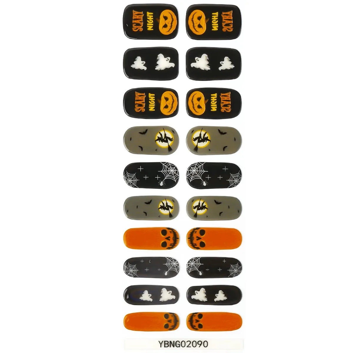 20 Tips Christmas Gel Nail Stickers Durable Materials Nail Decal Not Easy to Fall Off Popular Nail Art Nail Art Stickers