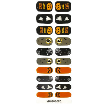 20 Tips Christmas Gel Nail Stickers Durable Materials Nail Decal Not Easy to Fall Off Popular Nail Art Nail Art Stickers