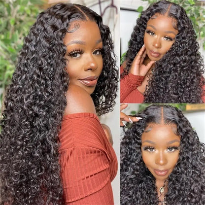 13x4 Lace Frontal Human Hair Wig Deep Water Wave Lace Frontal Wig 200 Density 13x6 HD Lace Deep Water Wave Curly Lace Frontal Wi