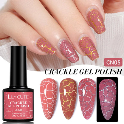 LILYCUTE 7ML Champagne Gold Reflective Glitter Gel Nail Polish Superflash Colorful Sparkling Effect For Manicure Nail Art UV Gel