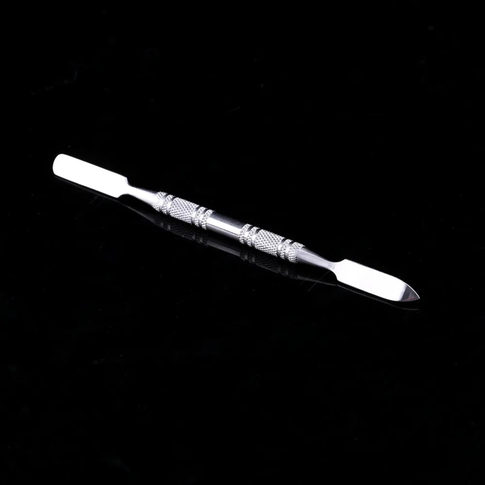 2pcs Small Size Makeup Mixing Palette Stainless Steel Rectangle Stainless Steel Blending Plate Comes with Spatula