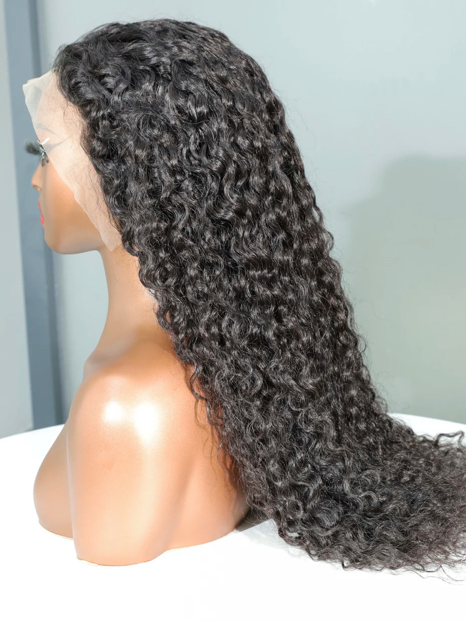 Water Wave 100% Human Hair 13x4 Lace Front Wig Raw Vietnamese 5x5 Glueless Transparent Lace Wigs Curly Pre Plucked