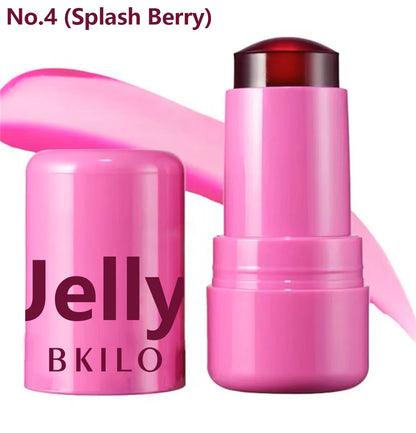 4 Colors Jelly Cheek Blush Lip Tint Long Lasting Moisturized Blusher Sticker Lip Gloss Facial Contour Rouge Makeup Cosmetics
