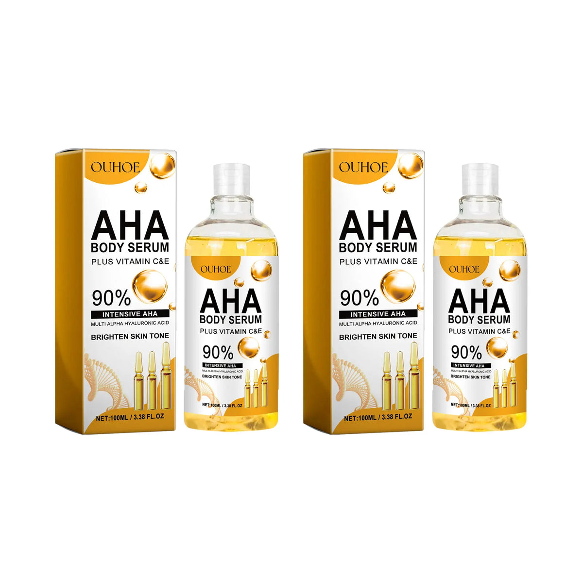 AHA Body Whitening Serum Moisturizing Spots Eraser Corrector Shrink Pore Repair Lighten Body Face Skin Care Hydrating Face Serum