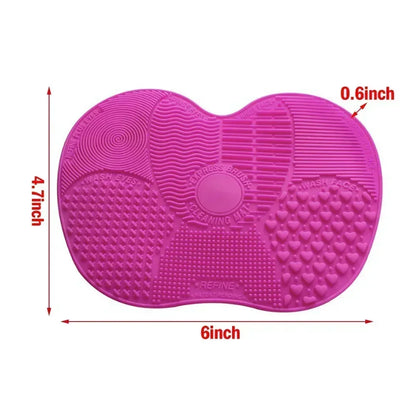 1/2/3Pcs Brush Cleaner Scrubbe Board Cosmetic Makeup Brush Washing Silicone Gel Cleaning Mat Foundation Makeup Brush Cleaner Pad