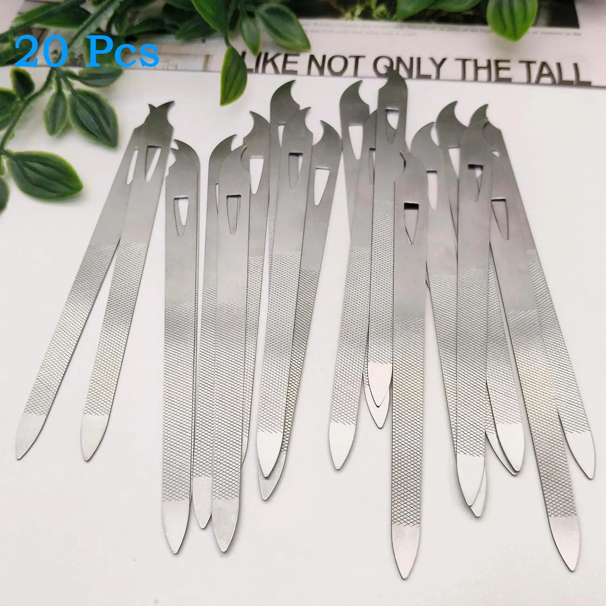 10/20Pcs Metal Nail File,Stainless Steel Nail File with Curved Sharp Pointed Tip Double Sided Manicure Pedicure Toenails Tools