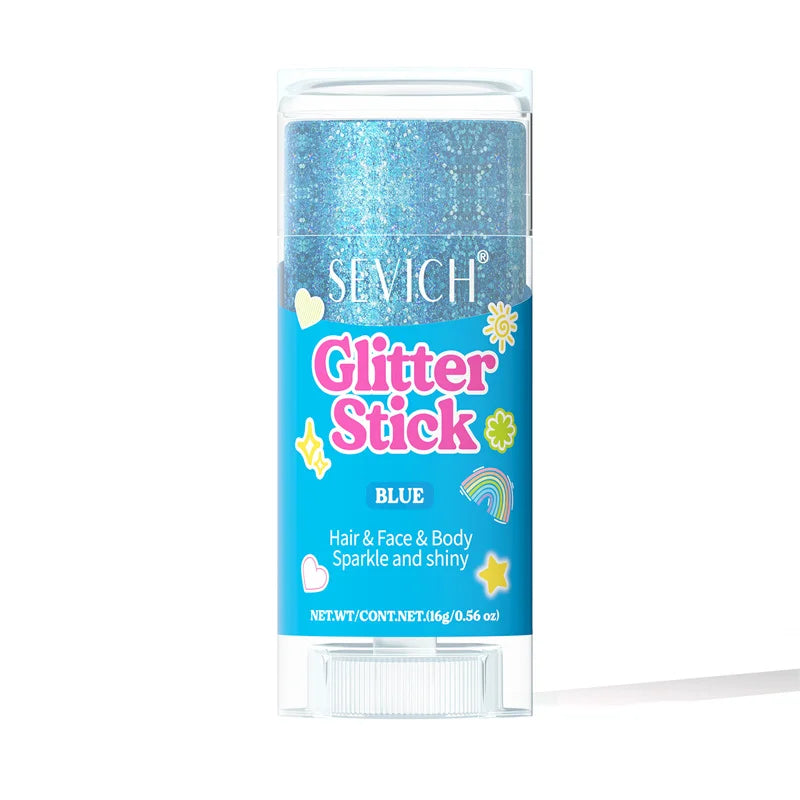 Sparkling Sequins Glitter Gel Stick 8 Colors Sequin Body Glitter Cosmetic Stick Hair Glitter Stick Festival Makeup for Christmas