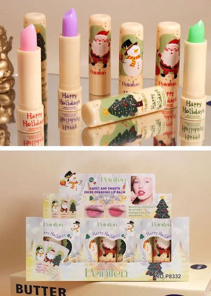 Three Color Changing Lipstick, Moisturizing and Soothing, Color Changes with Temperature, Refreshing and Non Greasy Lipstick Set