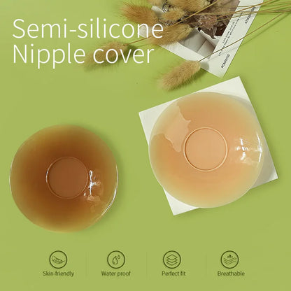 Fashion Silicone Nipple Cover Lift Up Bra Sticker Adhesive Invisible Bras Chest Patch for Women Reusable Chest Breast Petals Pad