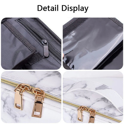 New PU Leather Cosmetic Bag For Women Professional Makeup Case Travel Toiletry Makeup Bag Beauty Nail ToolBox Make Up Handbag