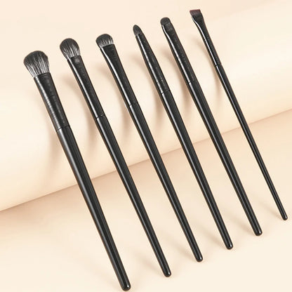 6PCS Eyes Makeup Brushes Set Professional Soft Contouring Eyeshadow Eyeliner Eyebrow Brush Women Facial Beauty Cosmetic Tool.