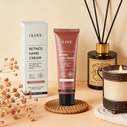 Retinol Firming Hand Care Cream Lasting Hydration Moisturizing Reduce Fine Lines Smooth Rough Skin Beauty Dry Hands Repair Cream