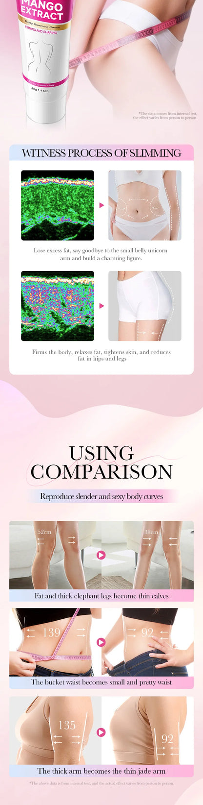 Mango Slimming Cream Anti Cellulite Weight Loss Promotes Effective Fat Burning Create Beautiful Curve Body Slimming Cream