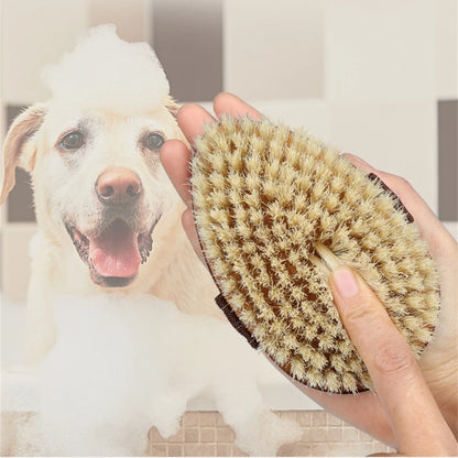Natural Wood Bristle Bath Brush Soft Wet Dry Body SPA Massager Brush Household Practical Skin Exfoliates Body Cleaning Brush