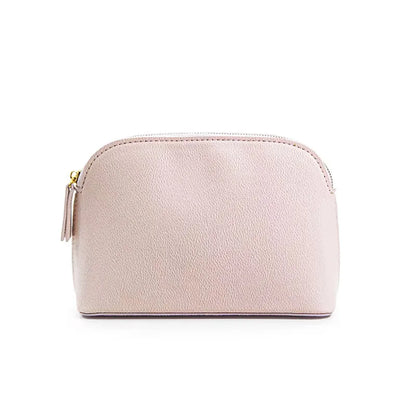 Customized Letters PU Leather Cosmetic Storage Bag Classic Simple Atmosphere Solid Color Make Up Bag Advanced Zipper Wash Bag