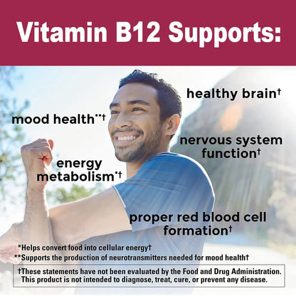 Advanced Vitamin B12 Supplement, with MSM, Marine Collagen, for Brain Vitality, Beautify Skin, Nervous System & Bone Health