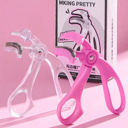 Portable Women Eyelash Curler Frameless Wide Angle Comb Lash Tool No Pinch Long Lasting Curl Hold