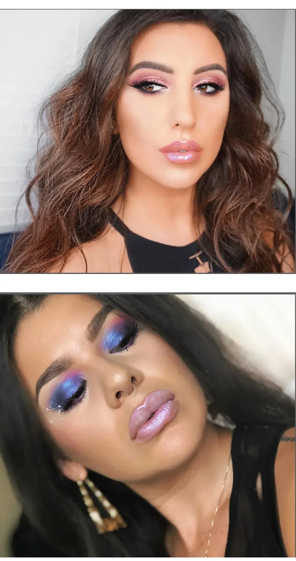 6 Colors Glitter Liquid Lip Gloss Tint Laser Holographic Lipstick Mermaid Glitter Lip Gloss Not Fading Lasting Lip Tint Cosmetic