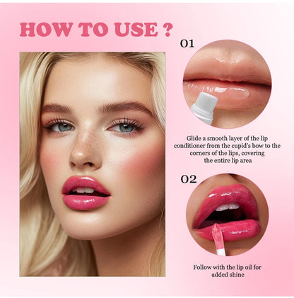 Lip Gloss Duo Combo with Keychain Long Lasting Nourish Plumper Lip Cosmetics Christmas Gift