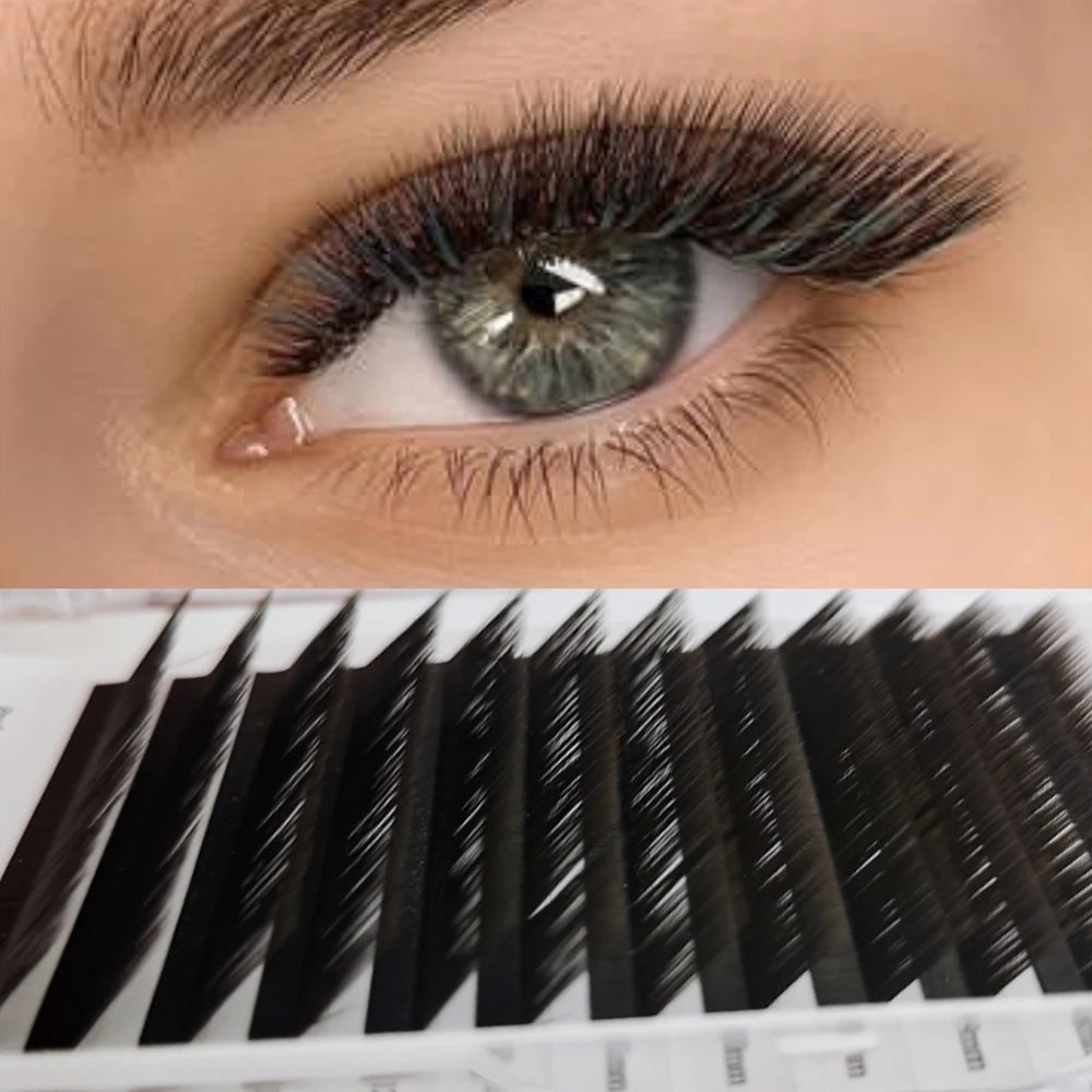 Glitter Color False Eyelash Extension Glitter Individual Fairy Lashes Russian Volume Premade Fan Christmas Halloween Color Lash