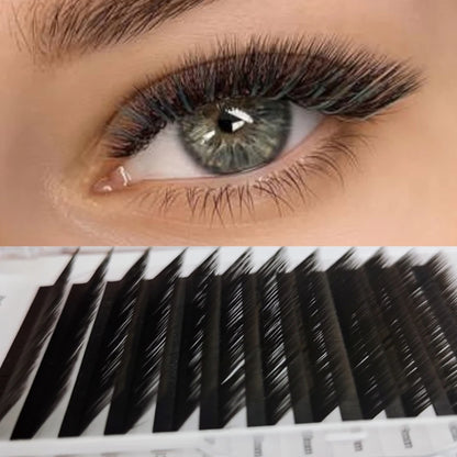 Glitter Color False Eyelash Extension Glitter Individual Fairy Lashes Russian Volume Premade Fan Christmas Halloween Color Lash