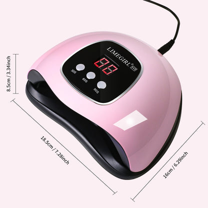 LIMEGIRL 24LED UV Lamp for Nails Gel Polish Varnish Drying With LED Display And Motion Sensing Professional Manicure UV Lamp for Acrylic Resin Dryer Home Use Tool