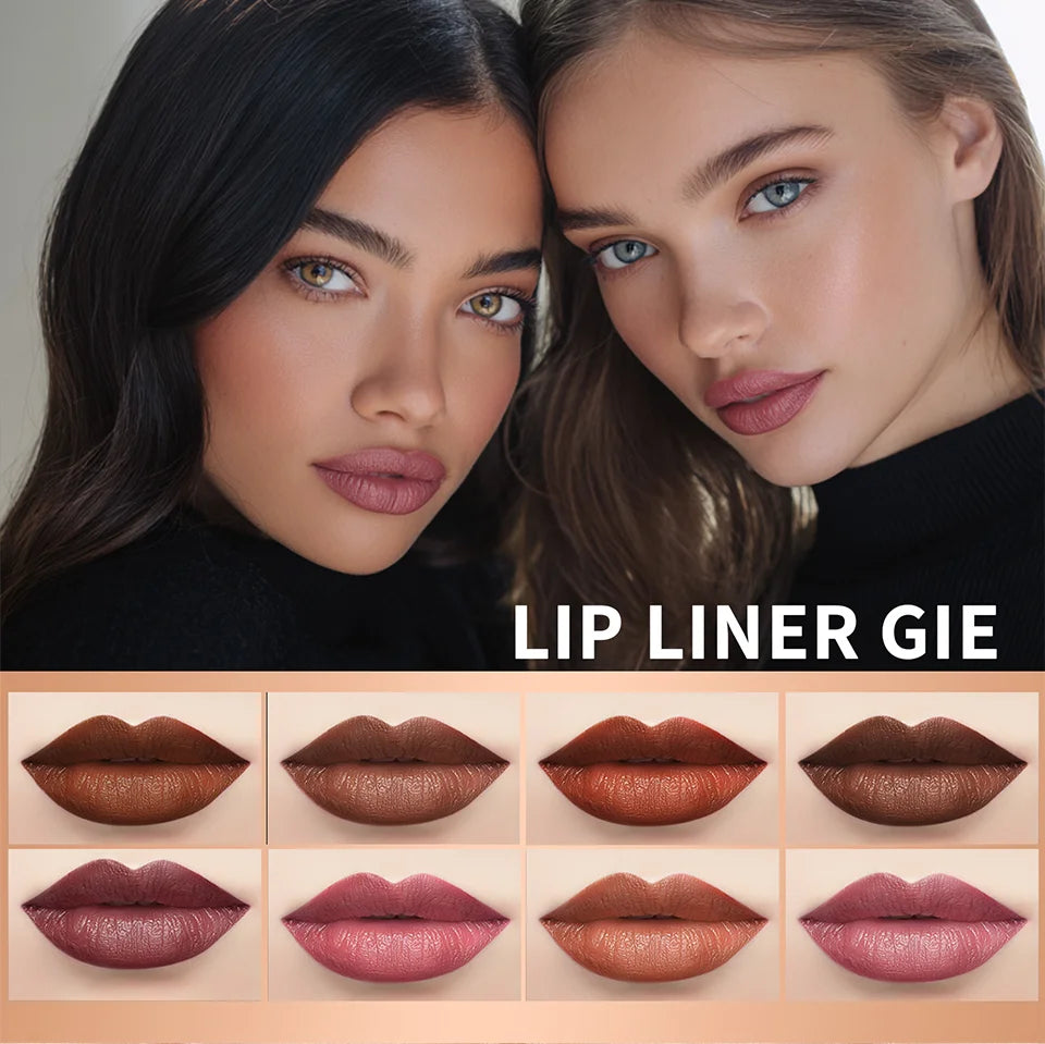Lakerain Lip Liner Waterproof Transfer-proof Long-lasting Wear Pen Style Felt Head Design Blendable Lip Liner Stain Pen