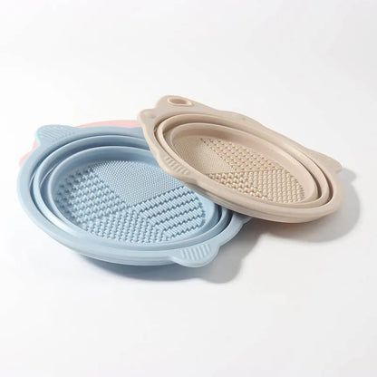 Foldable Scrubbing Silicone Bowl Cosmetic Brush Cleaner Make Up Washing Brush Tool Cleaning Bowl Scrubbe Bowl Beauty Supplies