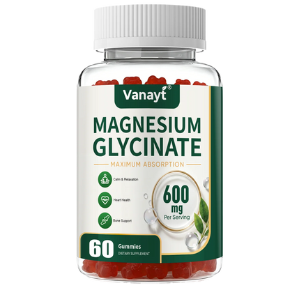 Magnesium Glycinate 600mg Per Serving With Black Pepper Vitamin D3 B6 Supports Normal Muscle Joint Nerve Function Nighttime Relaxation And Daily Wellness