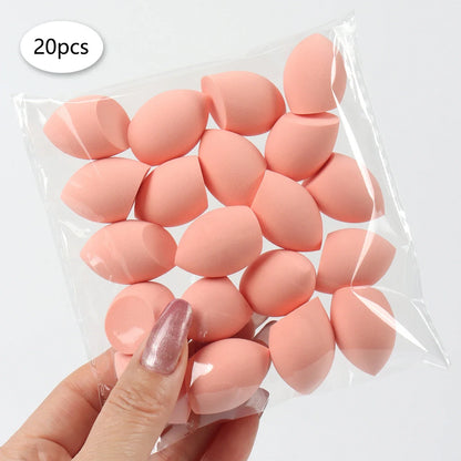 20pcs Mini Finger Puff Beauty Cosmetic Foundation Cosmetic Sponge Makeup Blender Suitable for Cream & Powder Concealer