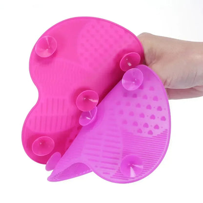 1/2/3Pcs Brush Cleaner Scrubbe Board Cosmetic Makeup Brush Washing Silicone Gel Cleaning Mat Foundation Makeup Brush Cleaner Pad