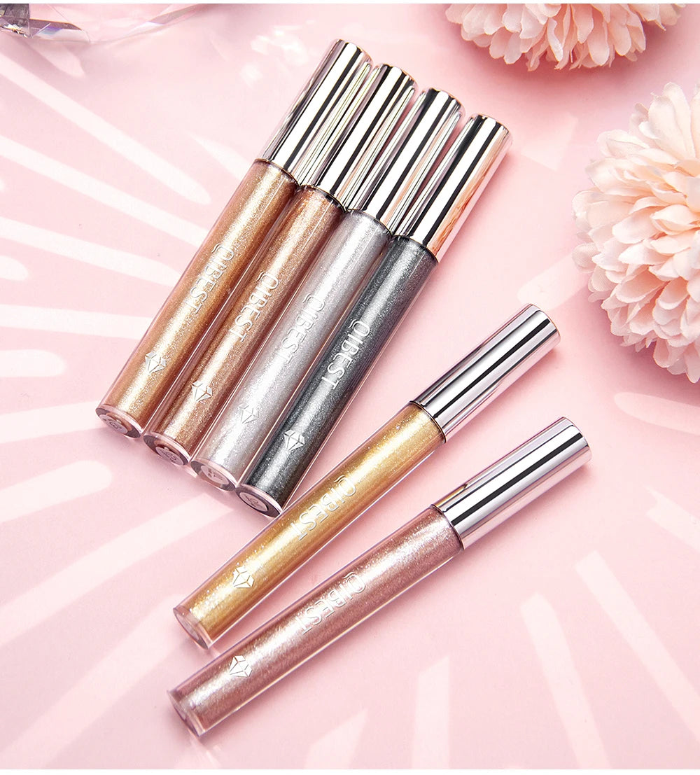 Diamond Glitter Liquid Lipstick Waterproof Long Lasting Pearl Shiny Lip Gloss Metal Charming Lip Glaze Tint Makeup For Women