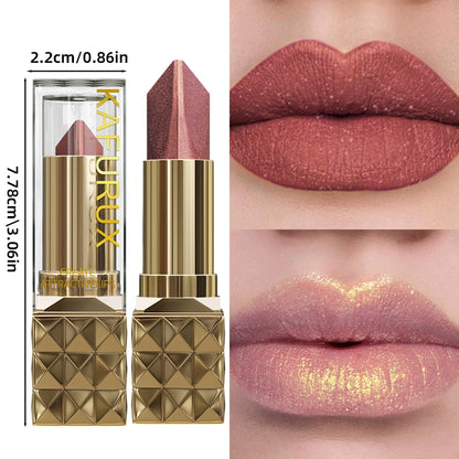 4 Color Glitter Two Tone Lipstick Matte Pearlescent Lip Tint,Shiny Metallic Lip Senior Lip Korean Makeup Gifts Lip Gloss Lip Oil
