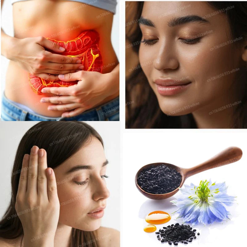Black Seed Oil Supplement Potent Antioxidant for Immune Support & Digestive Health,Soote Joint &Skin Care