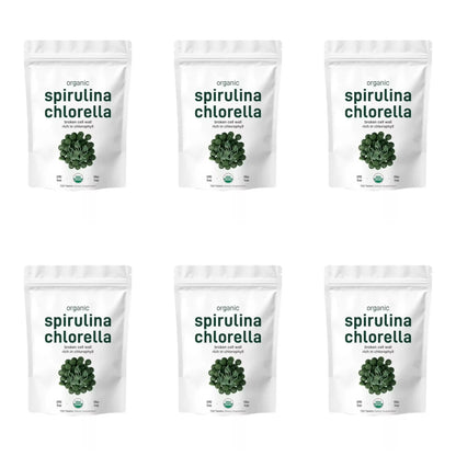 Organic Spirulina & Chlorella 720 Tablets – Broken Cell Wall, Chlorophyll Rich, Supports Daily Energy, Immunity & Vitality