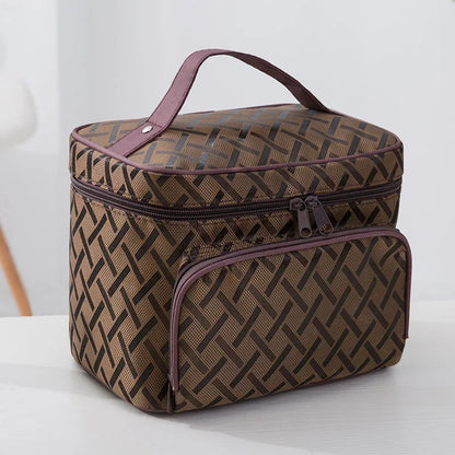 Brand Design New Large Capacity Flower Cosmetic Bag Zipper Cosmetic Box Storage Organizers Travel Toiletry Makeup Bag SZL806