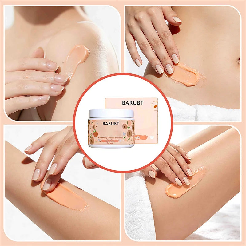 Peach Firming Body Cream Anti-Cellulite Skin Smoothing Tightening Lotion for Women Reduce Stretch Marks Improves Skin Elasticity