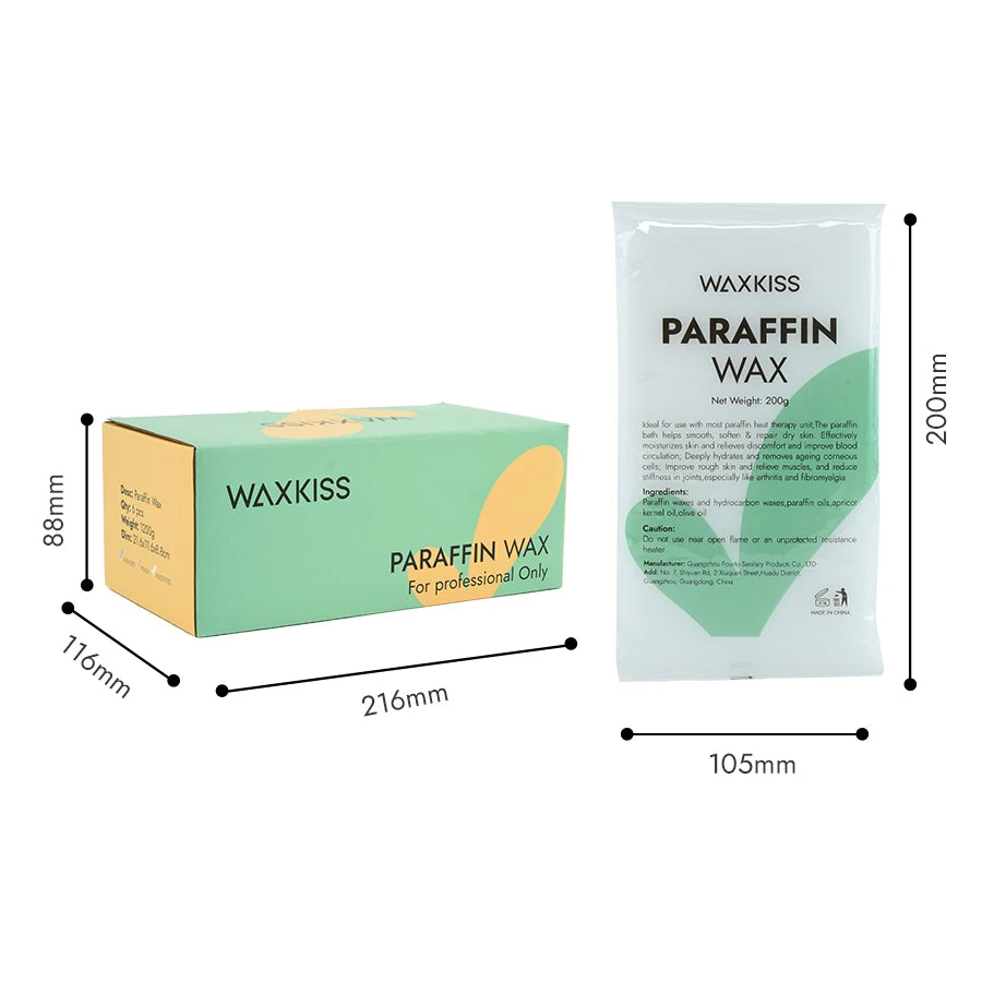 WAXKISS 1200g Paraffin Wax Refill for Paraffin Wax Bath Machine Moisturizing and Skin Softening Hand and Foot Care Wax New Formula for Long-Lasting Warmth Gentle Paraffin Wax Treatment for Smooth and Soft Skin Ideal for Home