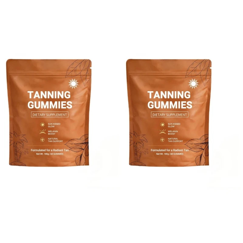 Tanning Gummies for Women, Sunless Bronzing Glow Support, Vegan Sugar-Free, Non-GMO, Astaxanthin & Lycopene, 60 Count