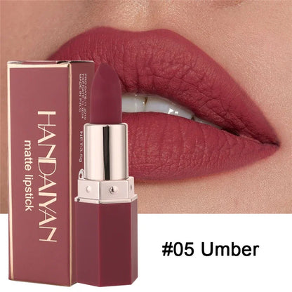 6-Color Matte Lipstick Non-Fading Non-Stick Cup Long-Lasting Velvet Smooth Matte Lip Color Waterproof Smudge-proof Lip Cosmetic