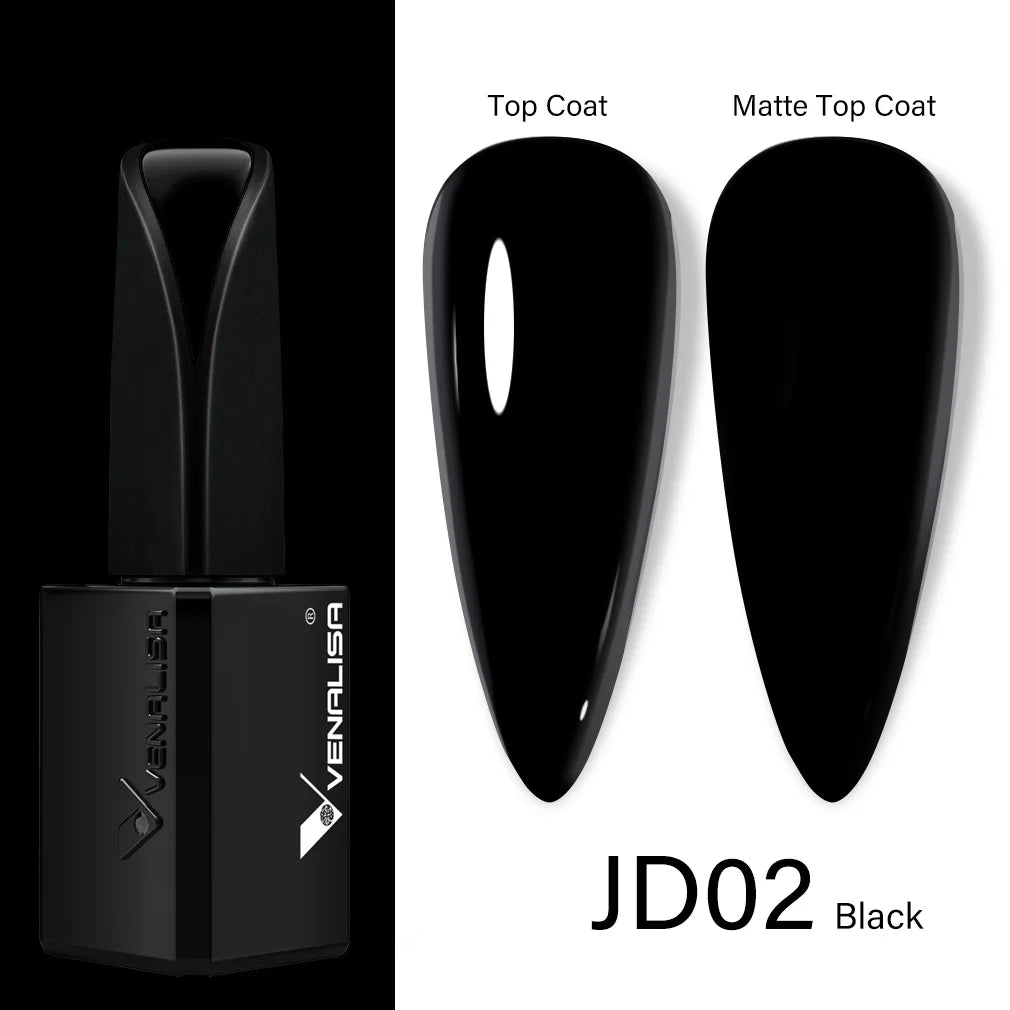 Venalisa15ML Silky Matte TPO FREE Topcoat No Cleaning Nail Lacquer Full Coverage Long Lasting Gorgeous Color Nail Varnish