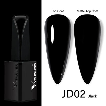Venalisa15ML Silky Matte TPO FREE Topcoat No Cleaning Nail Lacquer Full Coverage Long Lasting Gorgeous Color Nail Varnish