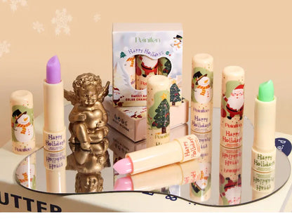 Three Color Changing Lipstick, Moisturizing and Soothing, Color Changes with Temperature, Refreshing and Non Greasy Lipstick Set