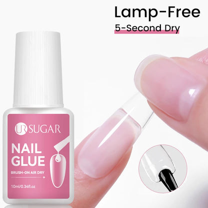 UR SUGAR 10g Nail Glue with Remover Set for Press On Nails Tips No Need Lamp Cured Long Lasting Quick Dry Soak Off Adhesion Gel