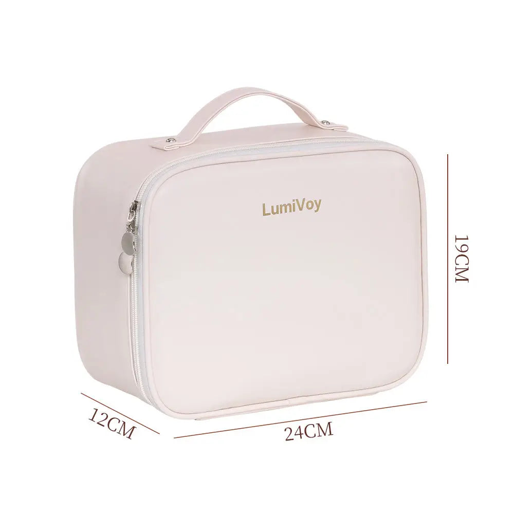 2026 New Fashion Large Capacity PU Zipper Storage Makeup Bags Portable Travel Tote for Bag Makeup Brush Cosmetic Case