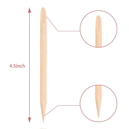 100 500Pcs Orange Wood Nail Sticks Double Head Cuticle Pusher Remover Pedicure Manicure Tools 11.5cm Professional Salon Supplies