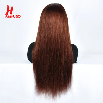 #4 Straight 4x4 Lace Closure Wigs Human Hair Brown Lace Front Human Hair Wigs Remy Chocolate Lace Frontal Wigs For Woman HairUGo