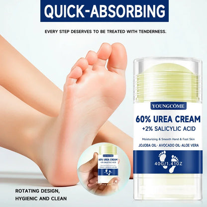 YOUNGCOME 60% Urea Foot Cream + 2% Salicylic Acid Intensive Hydrating Foot And Hand Care Moisturizing Foot Cream And Hand Cream